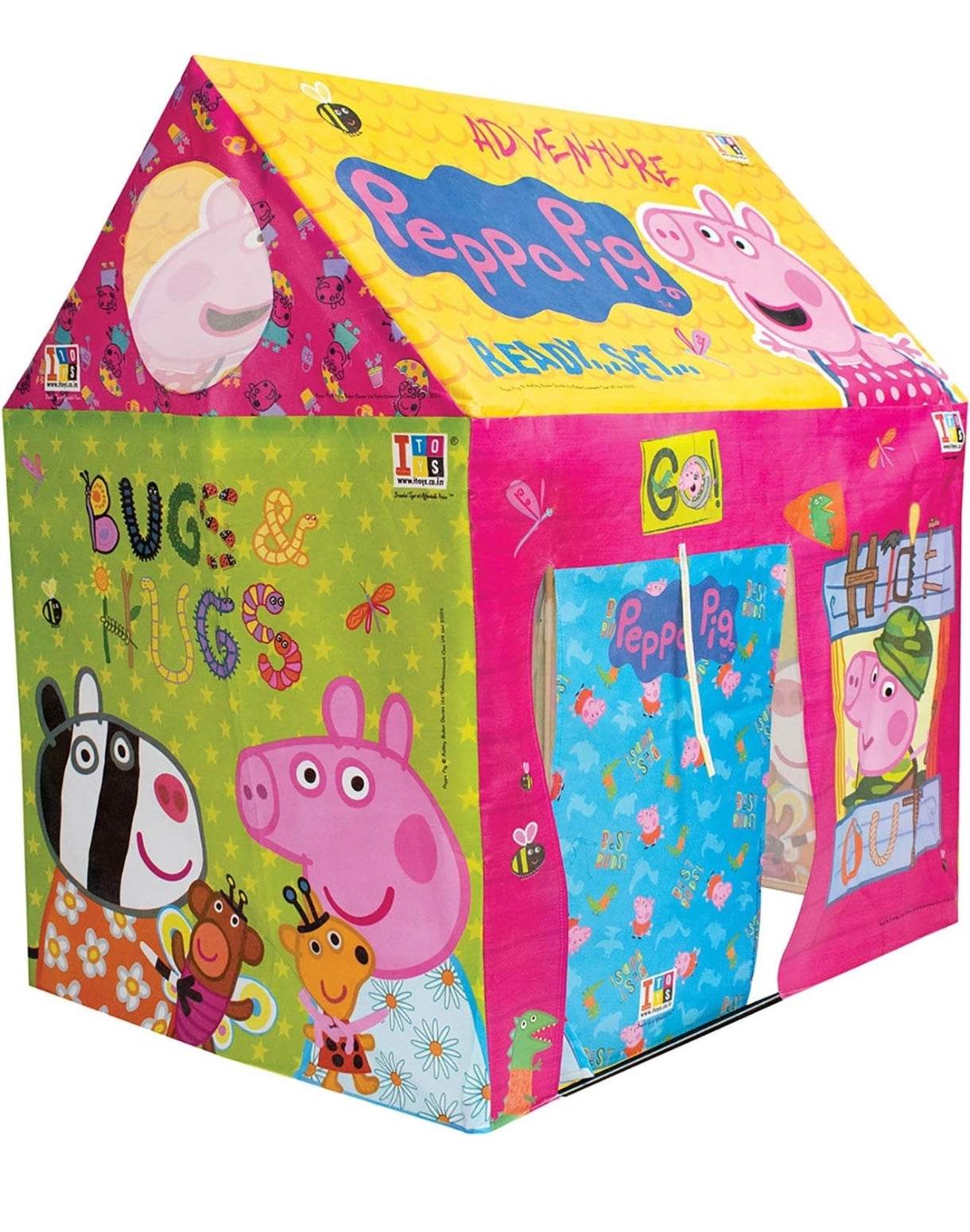 Tent for Kids|Peppa theme|for boys and girls|BIS approved| Outdoor and Indoor| Age group 2 years+ - T-Rex the toyland Sitamarhi