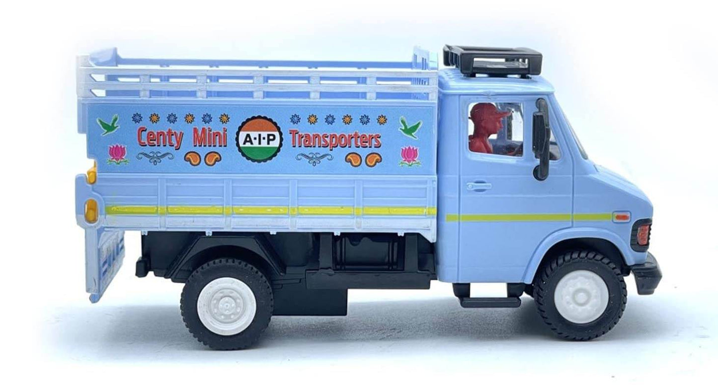 Blue plastic truck toy for kids with detailed design and colorful stickers from T-Rex the toyland Sitamarhi