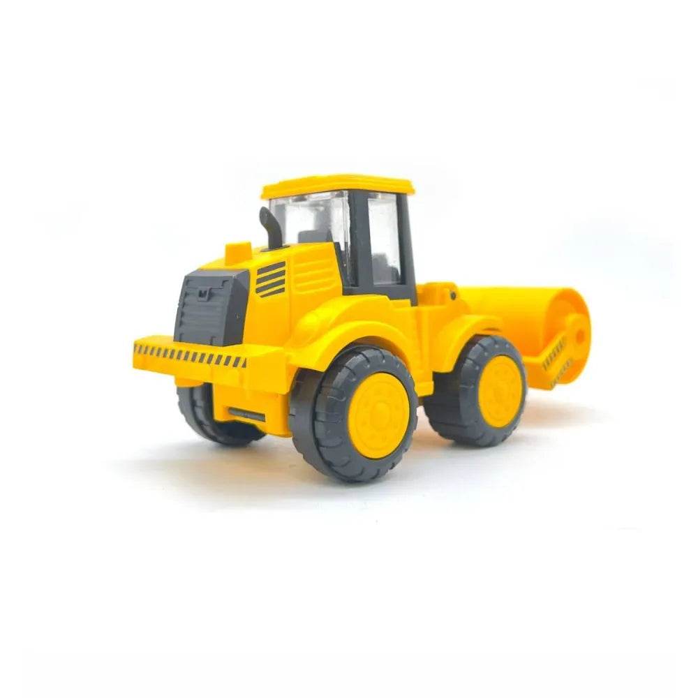 Yellow Tonka rolling force toy vehicle with black wheels and detailed cab design