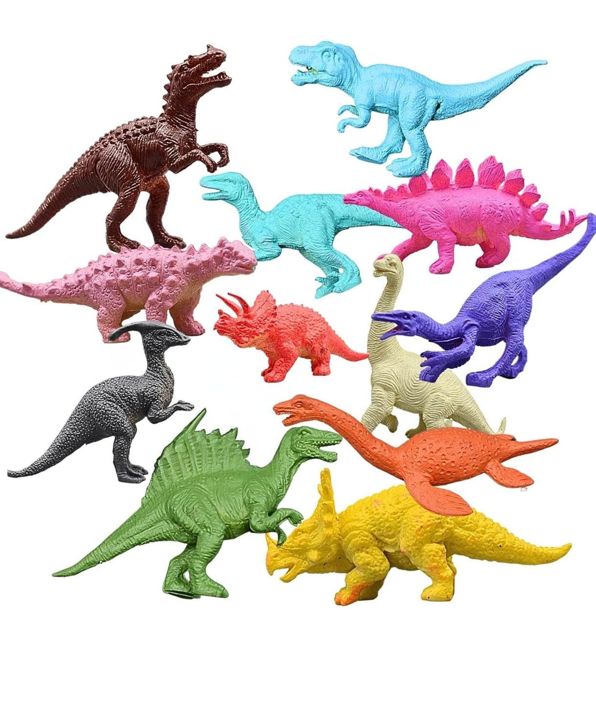 Colorful toy dinosaur toy set for ages 3 and up featuring various dinosaur figures