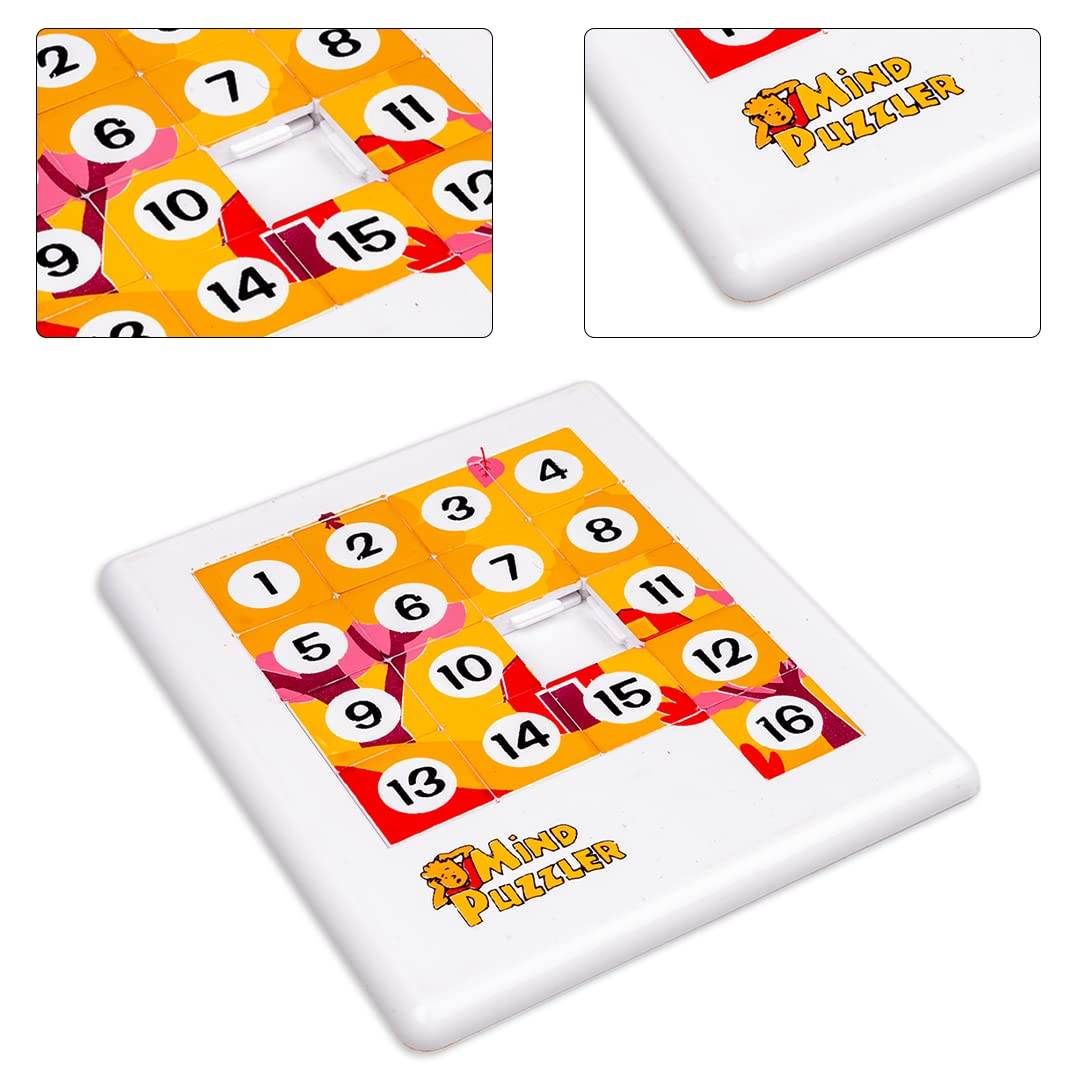 T-Rex the toyland mind puzzler numbers for kids sliding number puzzle game in white frame