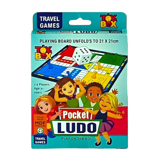 Pocket ludo travel game by T-Rex the toyland Sitamarhi with foldable board and colorful playing pieces