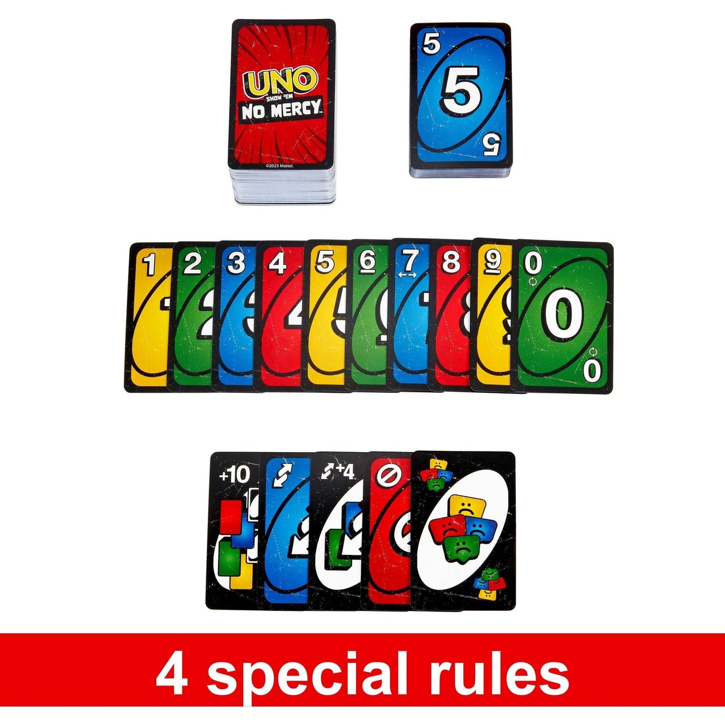 Buy UNO No Mercy online India card game with colorful number and special rule cards from T-Rex the toyland Sitamarhi