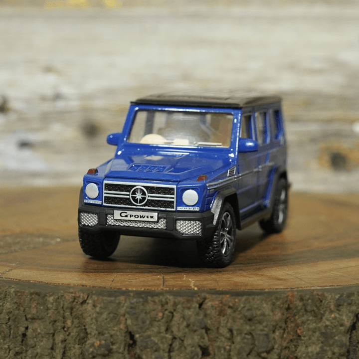 Centy Pull Back Series G-Power AMG SUV toy car in blue with detailed exterior design
