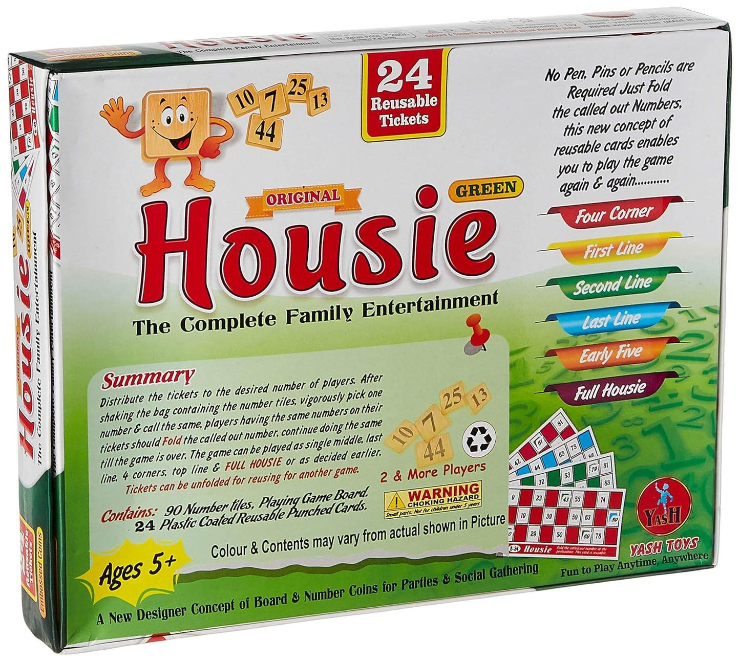 Housie game set deluxe by T-Rex the toyland Sitamarhi with 24 reusable tickets for family entertainment