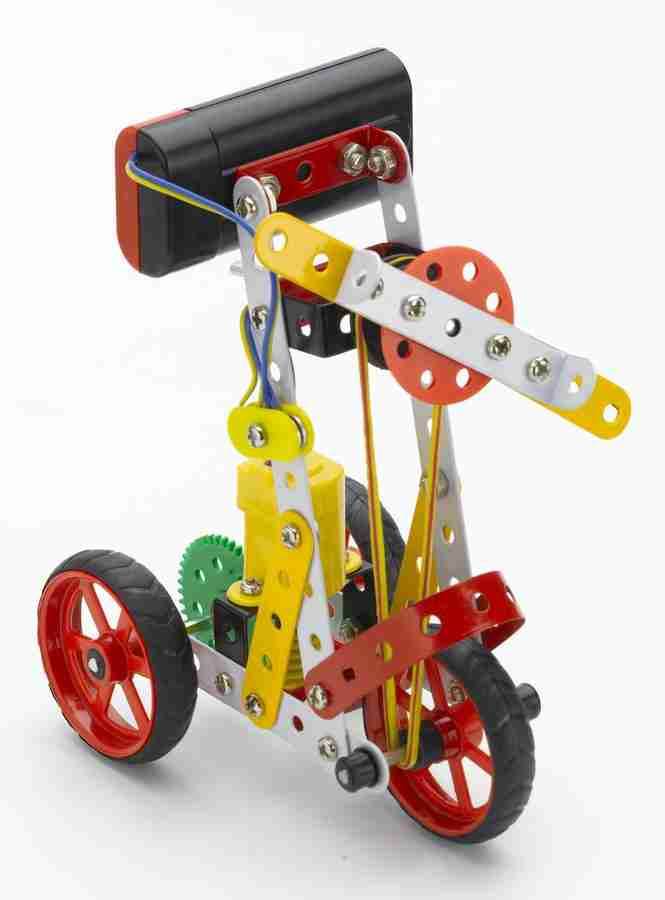 Mechanix Robotix-1 toy for kids building set featuring colorful metal parts and wheels