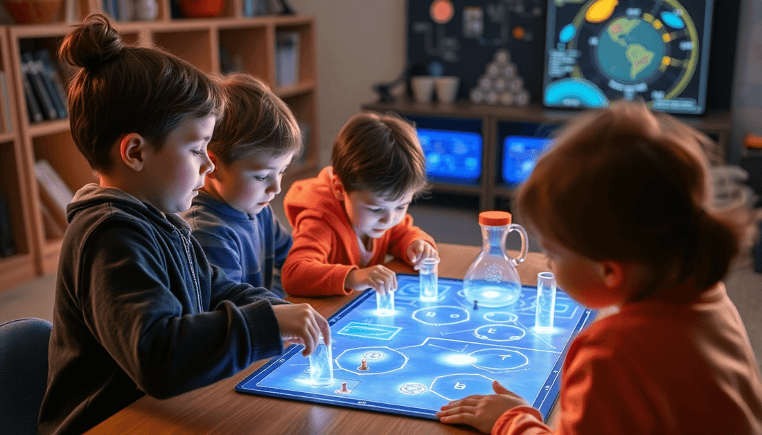 Children using science based games and imagination