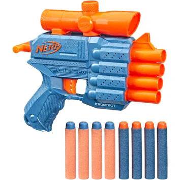 Nerf style toy gun with orange scope and multiple foam darts kids toy weapons online
