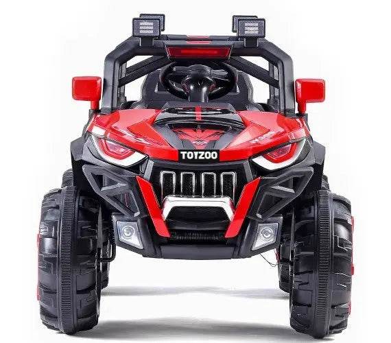 Red and black electric ride on jeep toy for kids, best electric ride on vehicles for children
