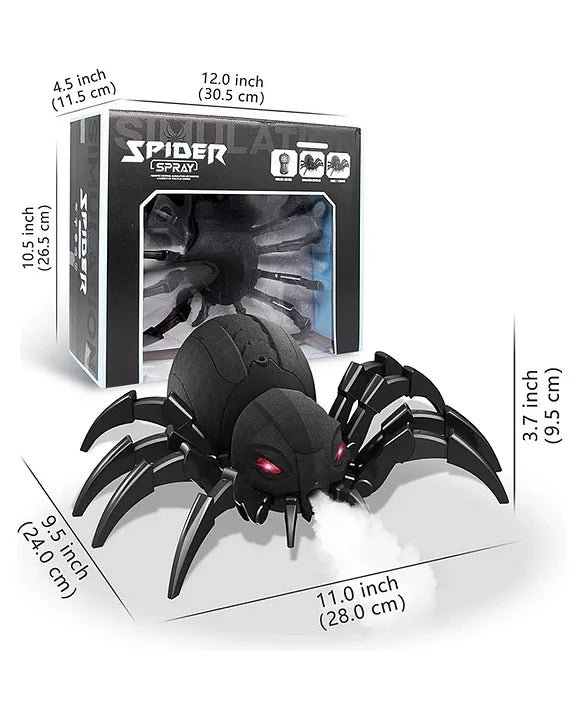NVF Remote Control Spider Toy for Kids | Light & Sound Effects | 6 Music Modes | Mechanical Spray Function