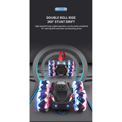 Remote Control Battery Operated Double-Side Stunt Car Roll Drift