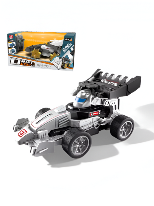 2.4GHz Remote Control Drift Stunt Car – 4WD RC Racing Car with 360° Rotation, LED Lights & Wireless Controller Grey