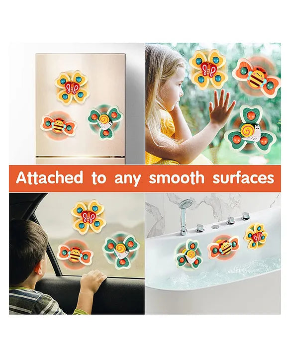 Children interacting with colorful butterfly-shaped stickers 