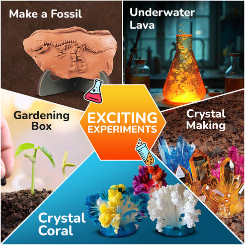 Mega Crystal Earth Science Kit | 8-14 years | DIY STEM Construction Toy