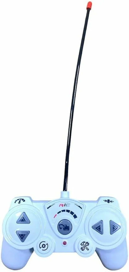 RC Construction Crane Truck, 1:50 Scale Remote Control Vehicle, White