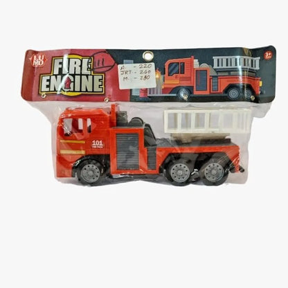 Kids Fire Truck Toy with Extendable Lift Basket | Friction Powered Rescue Truck for Boys & Girls | Durable Plastic Fire Engine with Moving Ladder Platform