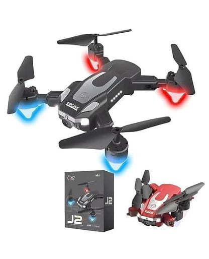 J2 Drone with HD Dual Camera | Foldable Quadcopter with Altitude Hold | One-Key Takeoff & Landing | Multiple Flight Modes | Remote Control Drone for...