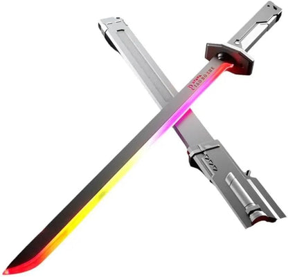 Colorful Streamer Glowing Sword Toys with Spray & Sound Effects Suitable for Cosplay Halloween Props Collect Decoration