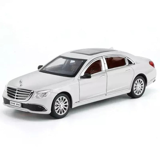 SR TOYS 1:24 Mercedees Beenz E300l E-Class Alloy Model Car Diecast Vehicle Toy for Kids with Sound Lights (White)