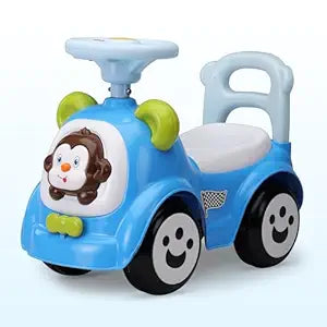 LuvLap Sunny Ride on & Car for Kids with Music & Horn Steering, Push Car for Baby with Backrest, Safety Guard, Under Seat Storage & Big Wheels, Ride on for Kids 1 to 3 Years Upto 25 Kgs (Blue)