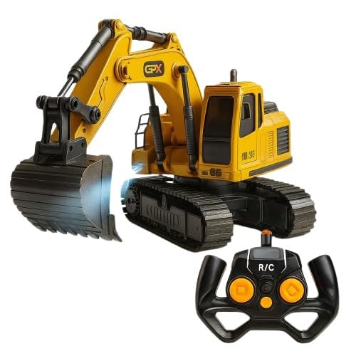 KIDZ KOLLECTION Chargeable JCB Excavator Toy for Kids | Construction Model Car with LED Lights & Smoke Effect | 360° Rotation | Heavy Duty Plastic | 3+...
