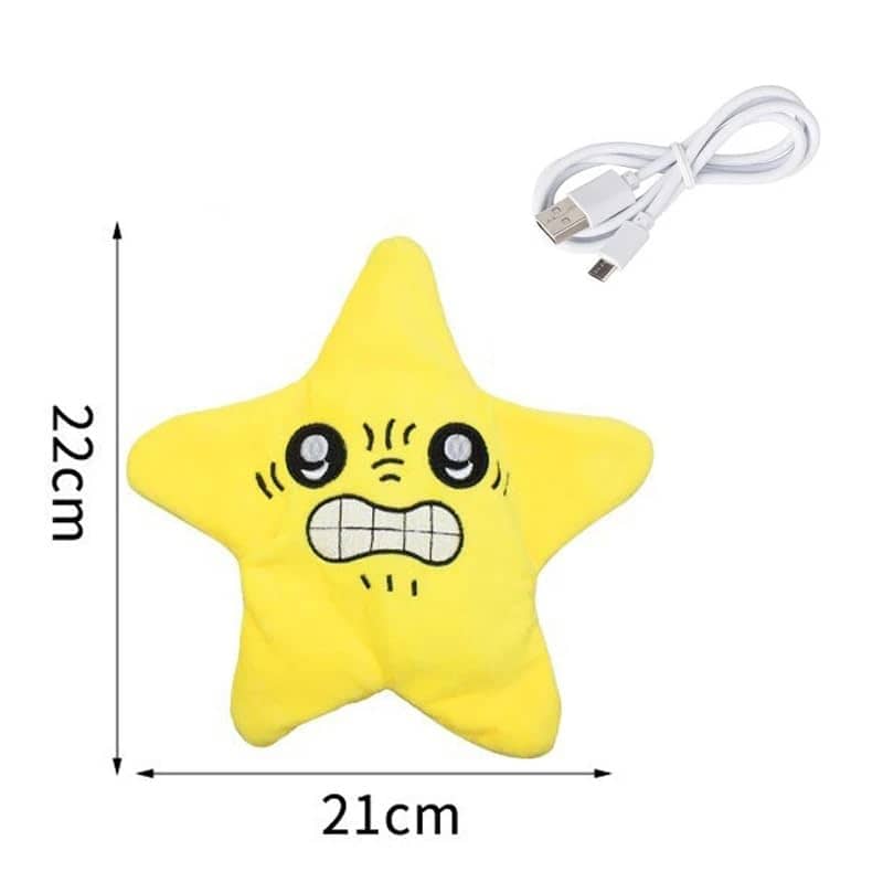 JAZZTECH Angry Starfish Plush Toy | Interactive Stuffed Toy with Moving Features, Sound & Music | Fun Stress-Relief Gift for Kids & Adults | Perfect...