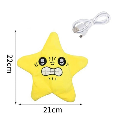 JAZZTECH Angry Starfish Plush Toy | Interactive Stuffed Toy with Moving Features, Sound & Music | Fun Stress-Relief Gift for Kids & Adults | Perfect...