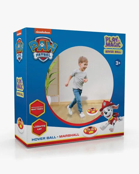 ToyMagic Paw Patrol Chase USB Rechargable Hover Football|Indoor Floating Led Light Soccer Ball|Air Football Disc with Soft Foam Bumpers|Glide On All Floor Types|Birthday Gift for Kids 3+|Multi