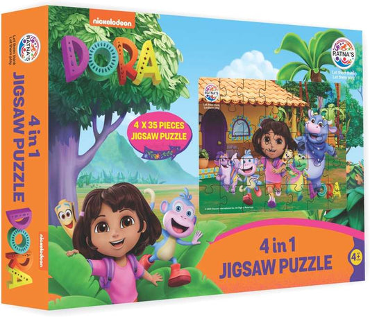 Dora the Explorer 4-in-1 jigsaw puzzle box 