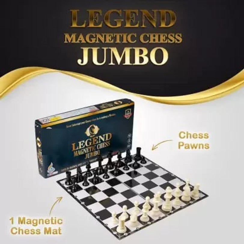 Ratna's Legend Magnetic Chess Jumbo Size Foldable Magnetic Chess Board Set with Magnetic