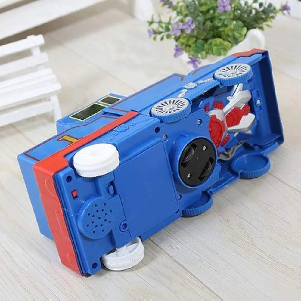 Transformation Thomas Train into Robot Battery Operated Toy with Railway Tracks for Kids 3+