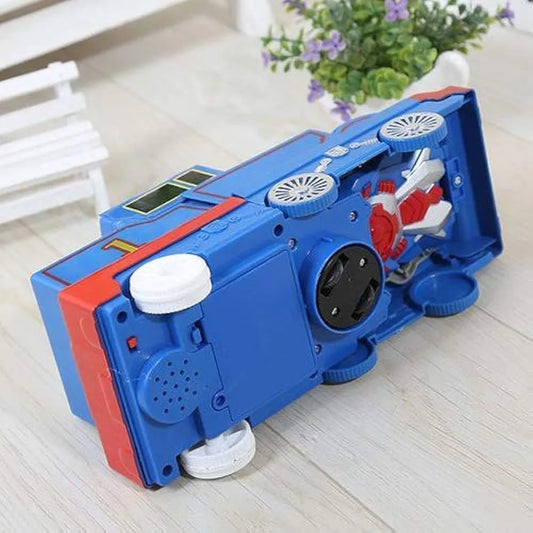 Transformation Thomas Train into Robot Battery Operated Toy with Railway Tracks for Kids 3+