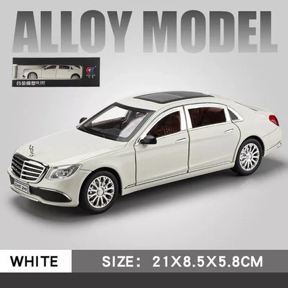 SR TOYS 1:24 Mercedees Beenz E300l E-Class Alloy Model Car Diecast Vehicle Toy for Kids with Sound Lights (White)