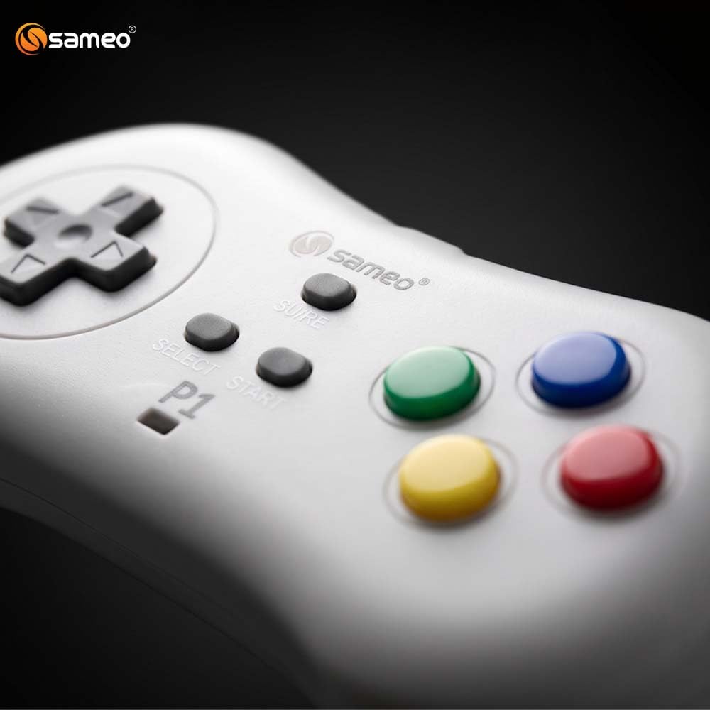 Sameo Micro Genius 2.0 8-Bit HDMI Gaming Console | 800 Built-in HD Games | Plug & Play TV Game Stick | 2 Wireless Controllers | HDMI Compatible | BIS...