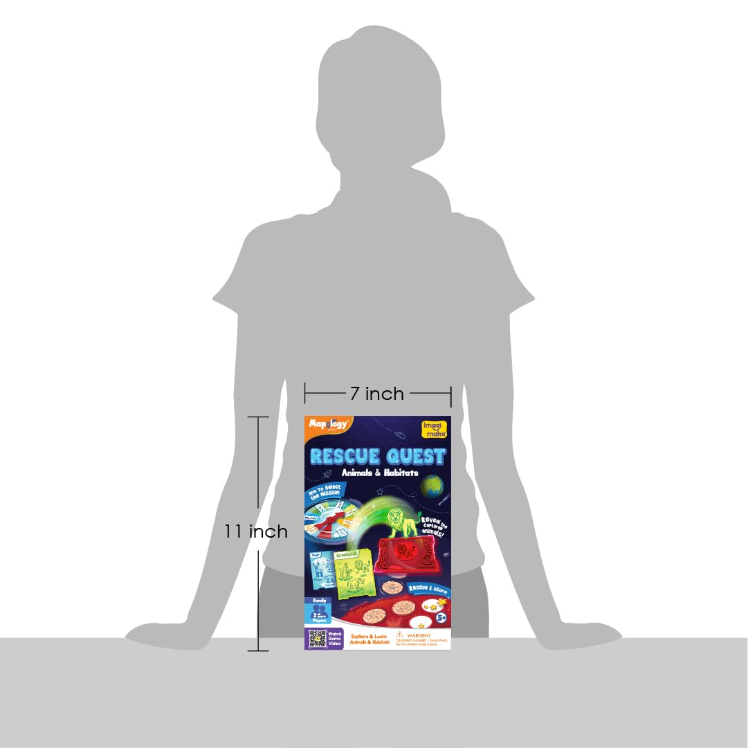 Imagimake Rescue Quest–Animals & Habitats | Spin, Discover & Rescue Animals | Educational Toys