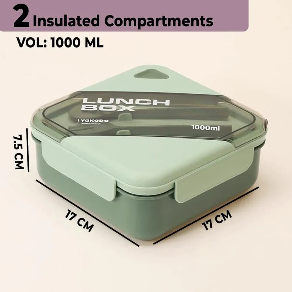 Lunch Box for Kids & Adults|Premium Food-Grade PP Plastic|Leakproof & Spill Proof|Dishwasher & Microwave Safe Lunch Box