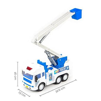 MY FIRST WHEELS Ratna's City Service Truck 360 Degree Rotation Repair Lifter Friction Powered Big Size Plastic Toy Vehicle for Kids
