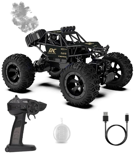 Royals hub Rock Crawler Car with Smoke Offroader Rc Car High Speed 5 Functions 1:16 RC Car with Smoke Fog Styled Climbing Monster Truck Rechargeable Remote...