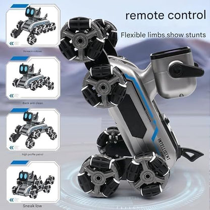 8-Wheel RC Stunt Robot Dog 2.4GHz Remote Control Pet Dog Toy with Drift Wheels,360°