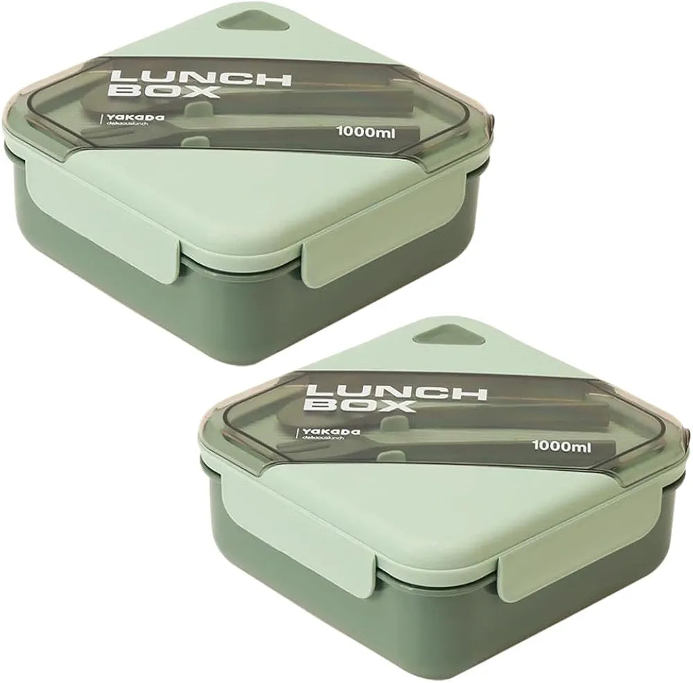 Lunch Box for Kids & Adults|Premium Food-Grade PP Plastic|Leakproof & Spill Proof|Dishwasher & Microwave Safe Lunch Box