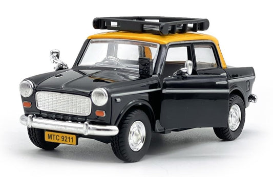Toy Queen 70's Classic Taxi Toy car, Opanable frount Doors, Pull Back Action Toys