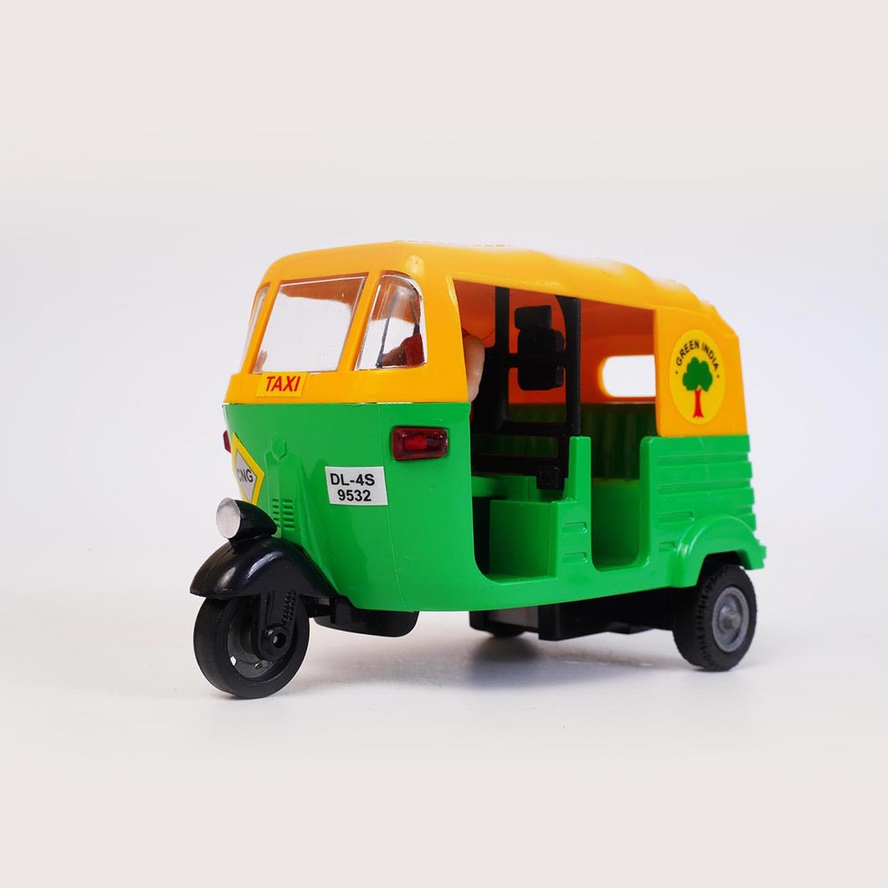 CNG Auto Rickshaw Pull Back Toy for Kids