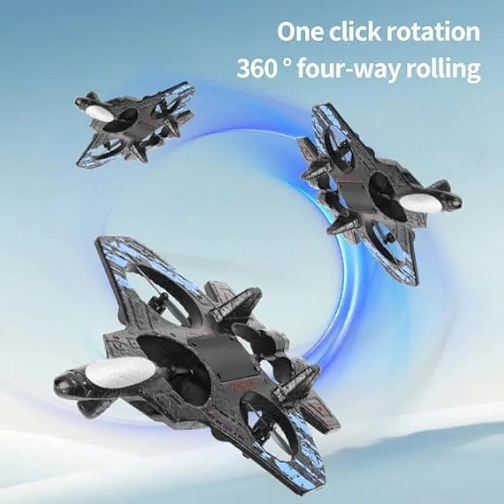 Airplane Fighter Jet Toy Plane, Remote Control, Light Effects, 360° Flip Stunts, Kids Toy
