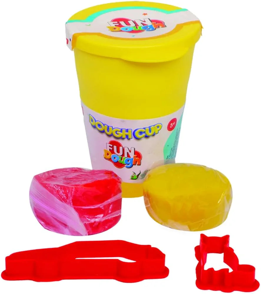 Funskool Fundough Dough Cup, 2 packs of Dough with 2 cutters, Toys for Kids