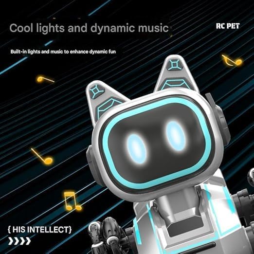 8-Wheel RC Stunt Robot Dog 2.4GHz Remote Control Pet Dog Toy with Drift Wheels,360°