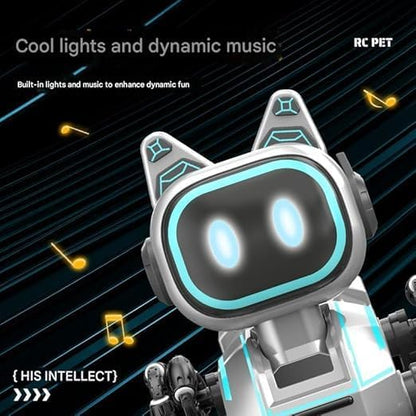 8-Wheel RC Stunt Robot Dog 2.4GHz Remote Control Pet Dog Toy with Drift Wheels,360°