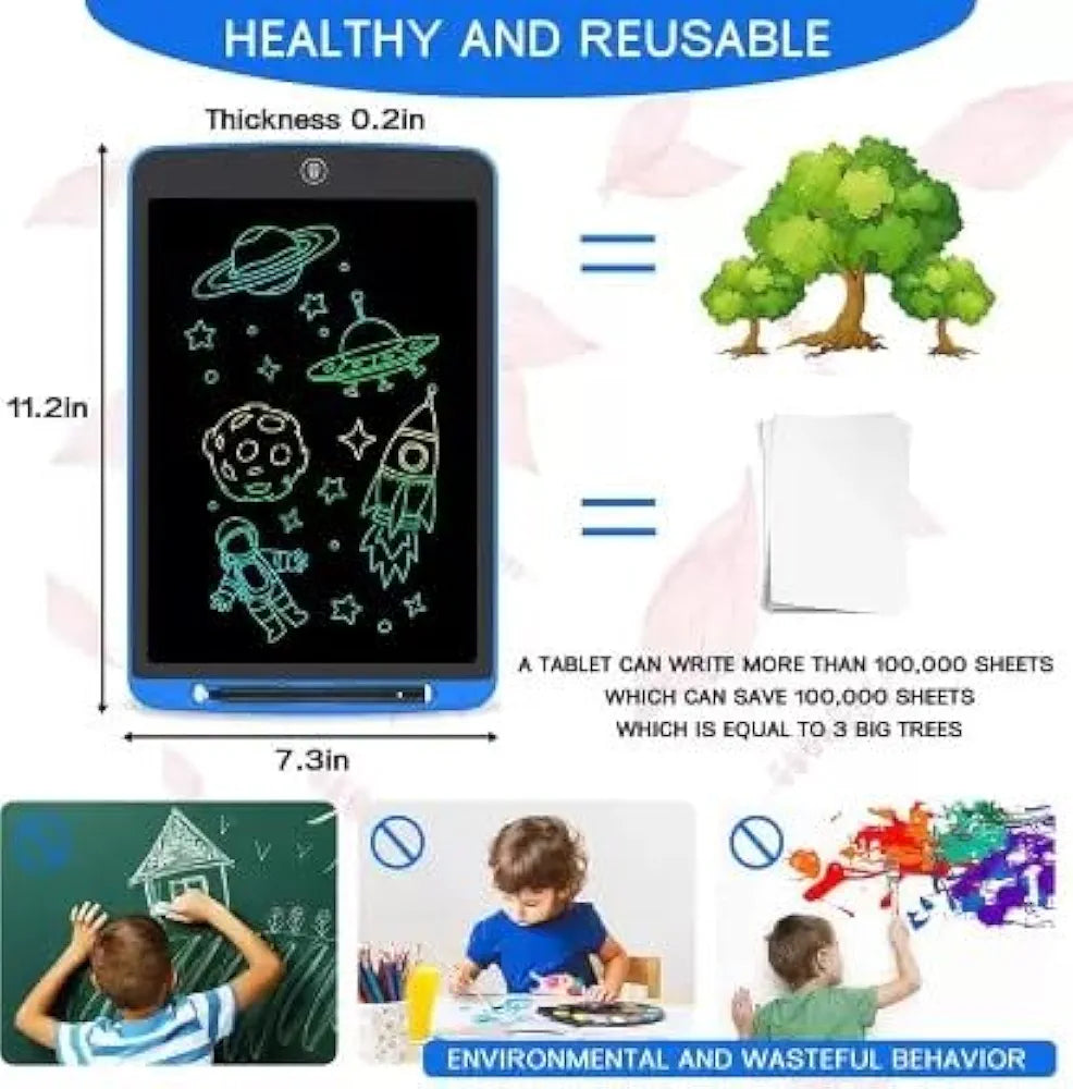 12 inch LCD Panel Colorful Writing Tablet, Best Gift Electronic Drawing and Writing Board for Kids