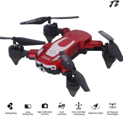 J2 Drone with HD Dual Camera | Foldable Quadcopter with Altitude Hold | One-Key Takeoff & Landing | Multiple Flight Modes | Remote Control Drone for...