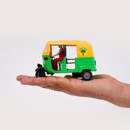 CNG Auto Rickshaw Pull Back Toy for Kids