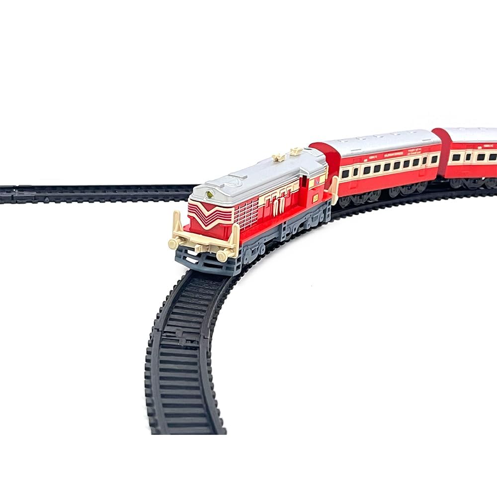 Sheel® Battery Operated Passenger Toy Train Set | | 24 Pcs Track, LED Light, High Speed Engine | Indian Railways Toy Train – Kids 3+ Years